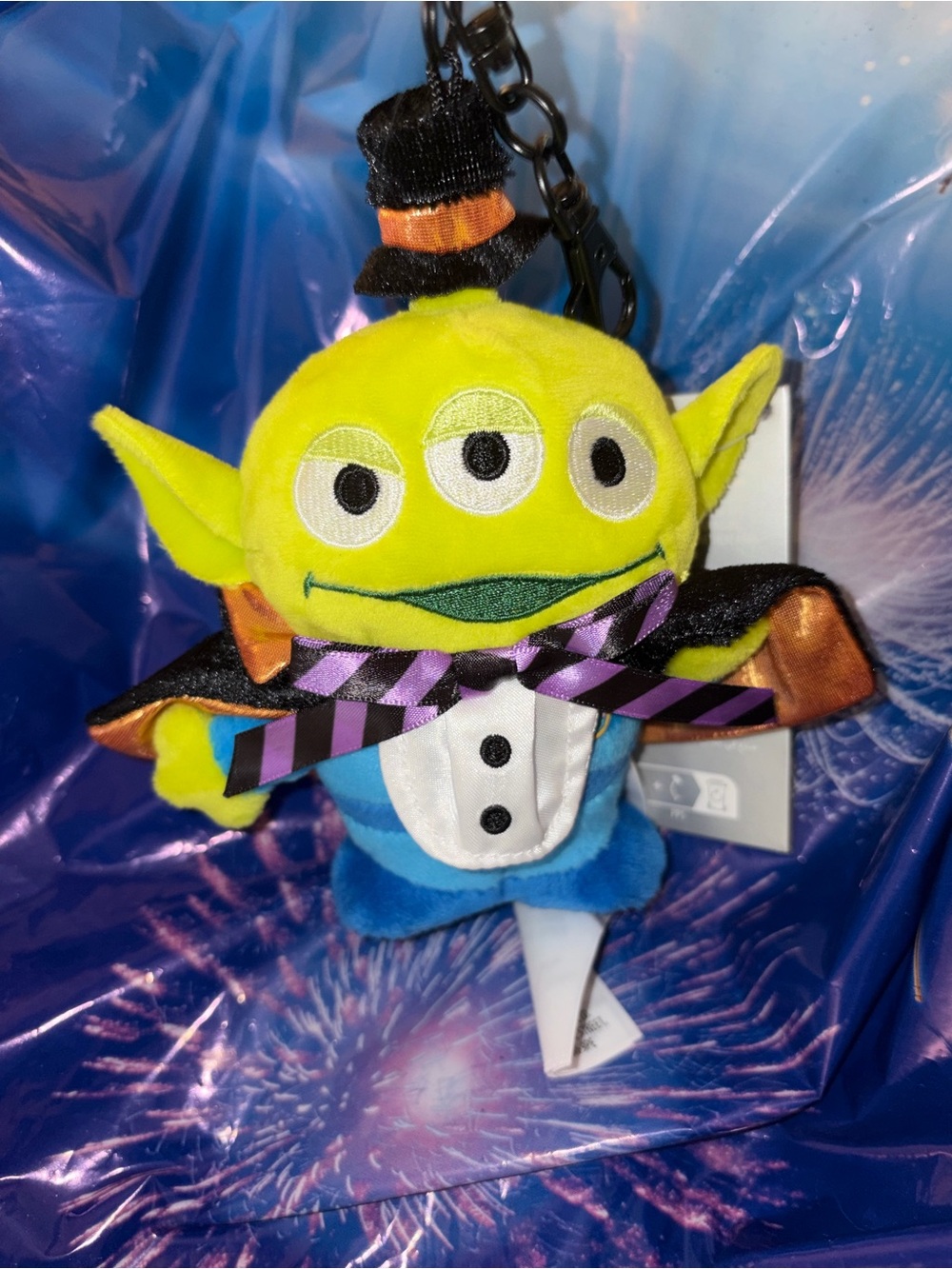 Disney Three-Eyed Alien Plush in Green with Halloween Cape and Hat